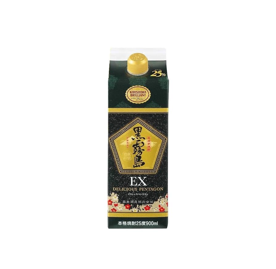 Amazon.co.jp: 霧島 黒霧島EX スリムパック [ 焼酎 25度 宮崎県